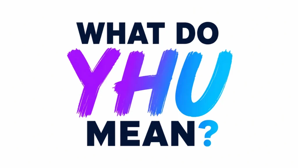 Modern educational banner featuring the text “WHAT DO YHU MEAN?” in bold, vibrant typography, representing the meaning of modern text slang and online chat language. Clean white background with a professional website header design style.