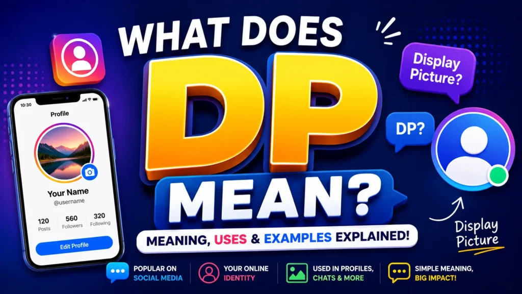 What Does DP Mean? DP Meaning in Text, & Social Media