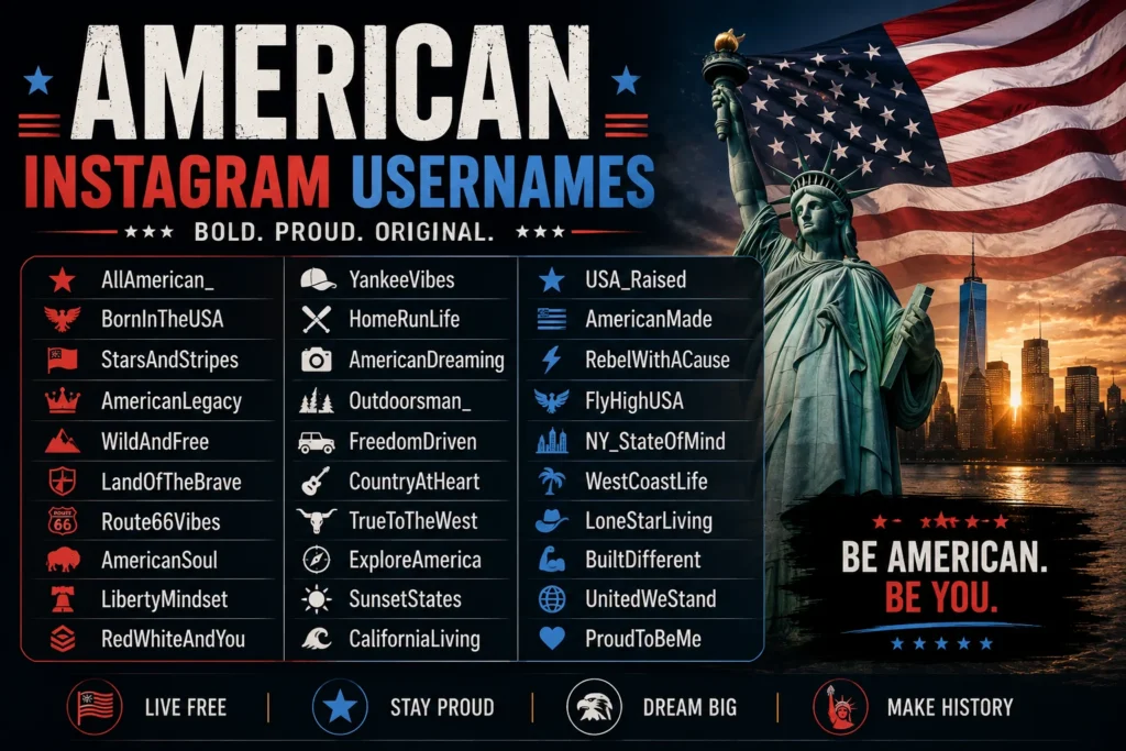 American Instagram Usernames: 250+ Cool & Aesthetic Ideas