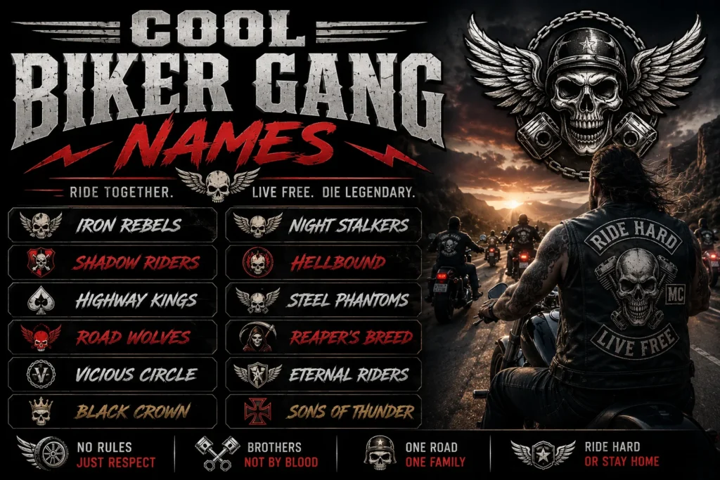 Cool Biker Gang Names: 250+ Badass & Unique Ideas