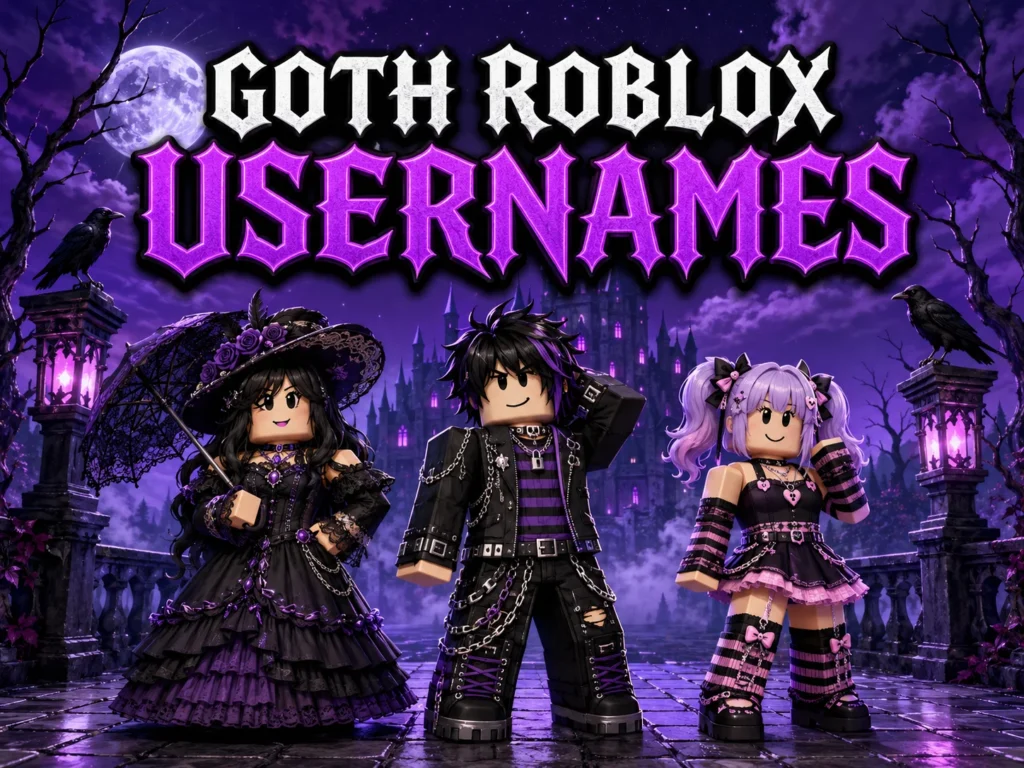 225+ Goth Roblox Usernames: Dark, Cute and Aesthetic