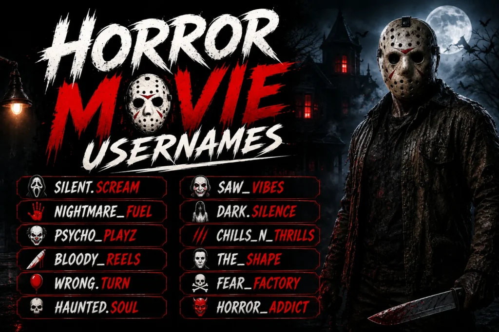 Horror Movie Usernames: 150+ Creepy & Aesthetic Ideas