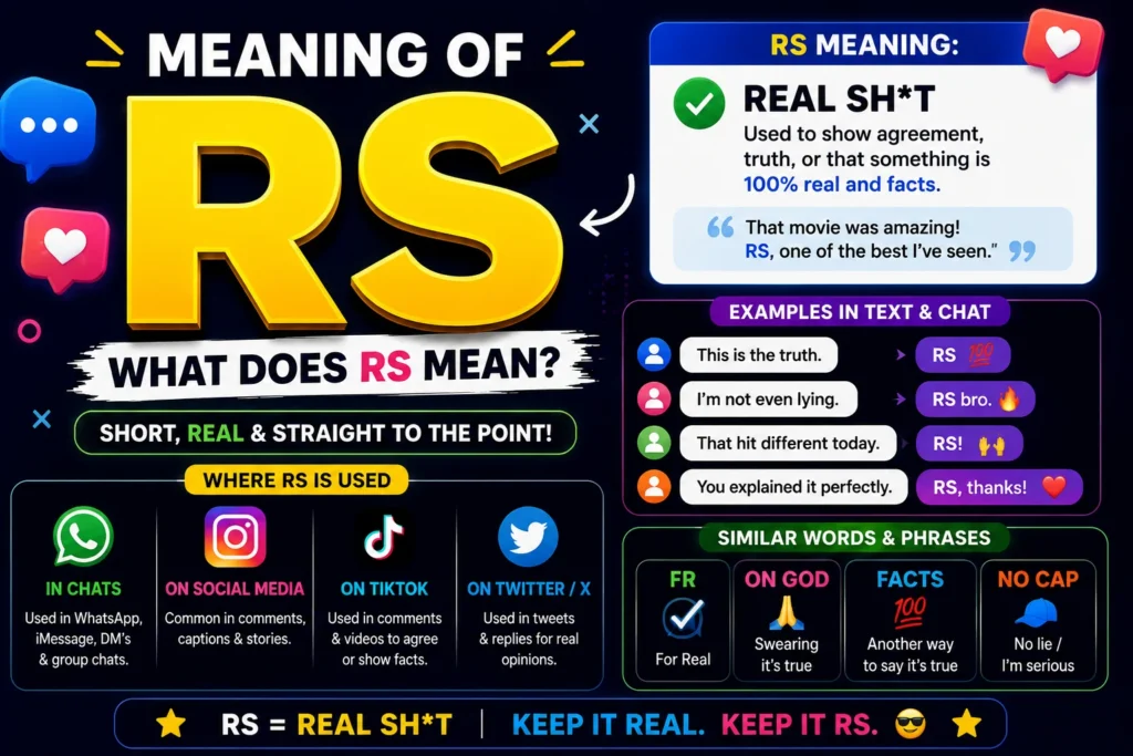 Meaning of RS: What Does RS Mean in Text & Slang?