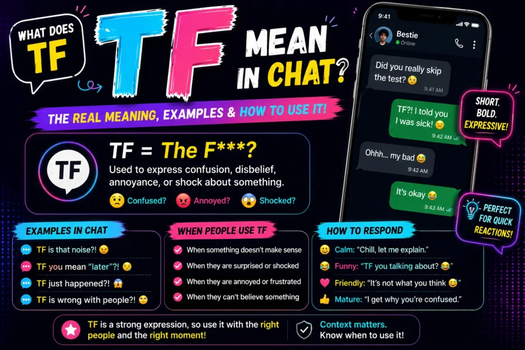 Meaning of TF in Chat: What Does TF Mean in Text?