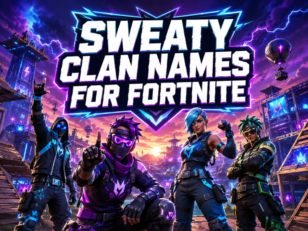 230+ Sweaty Clan Names for Fortnite and Tryhard Tags