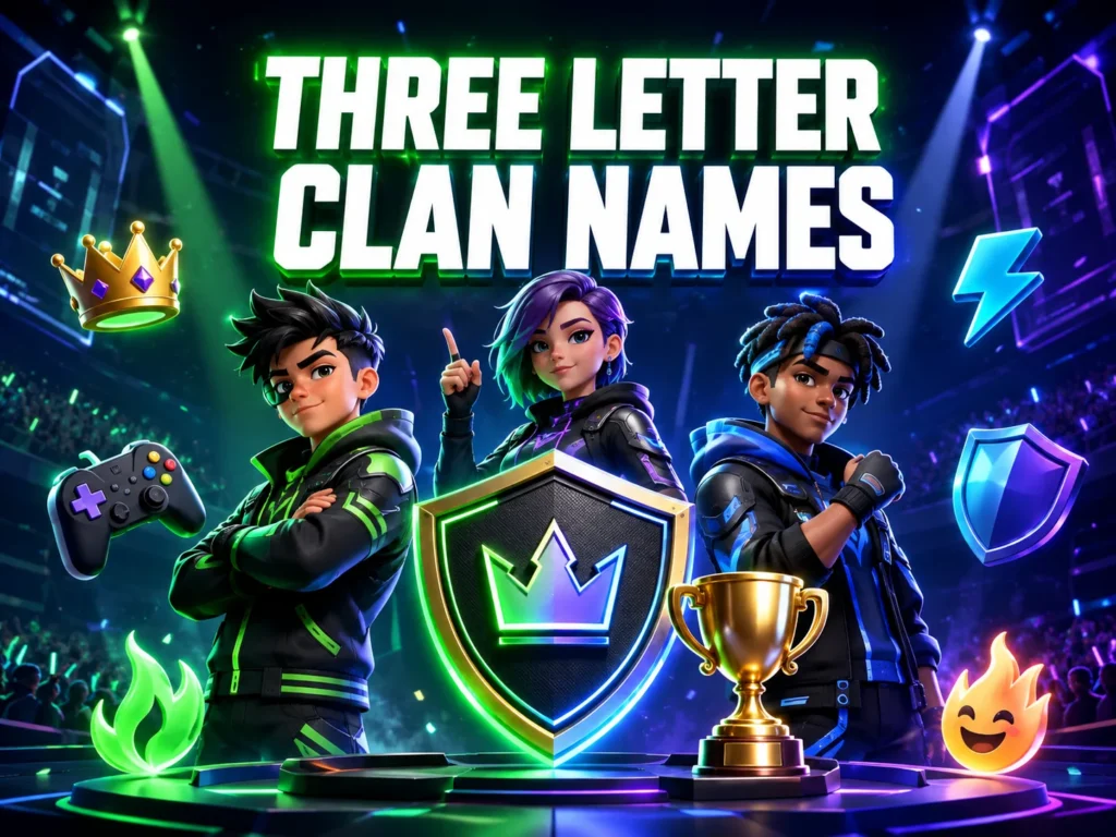 200 Three Letter Clan Names for Gaming Teams