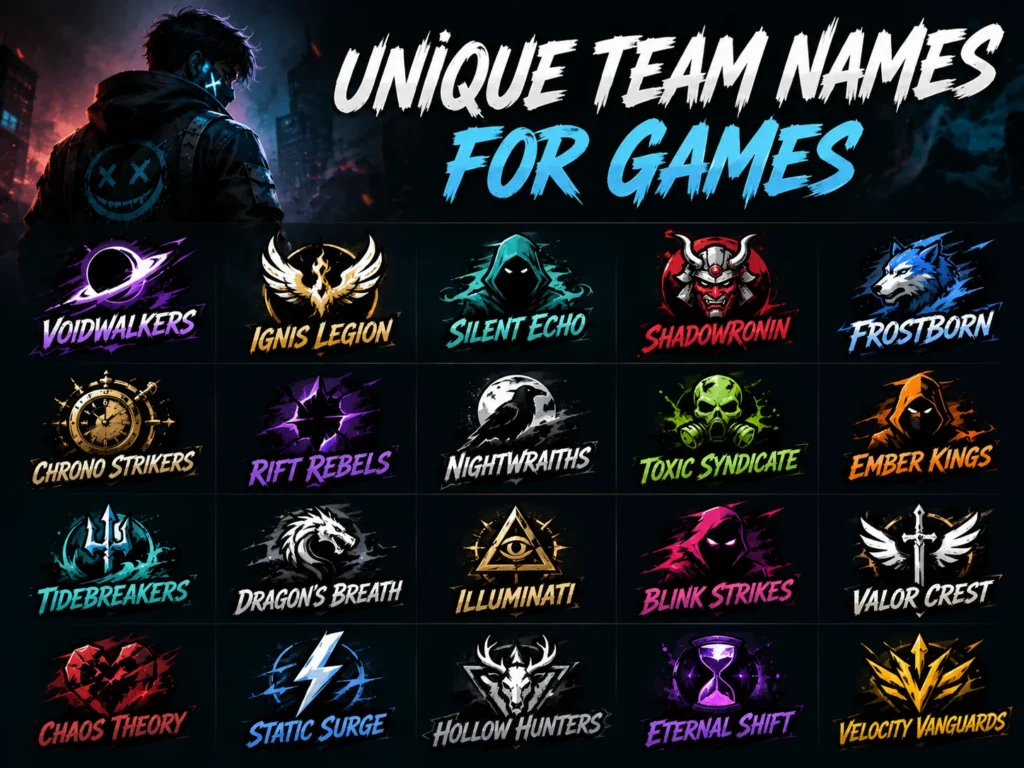 Unique Team Names for Games: 200+ Cool & Funny Ideas