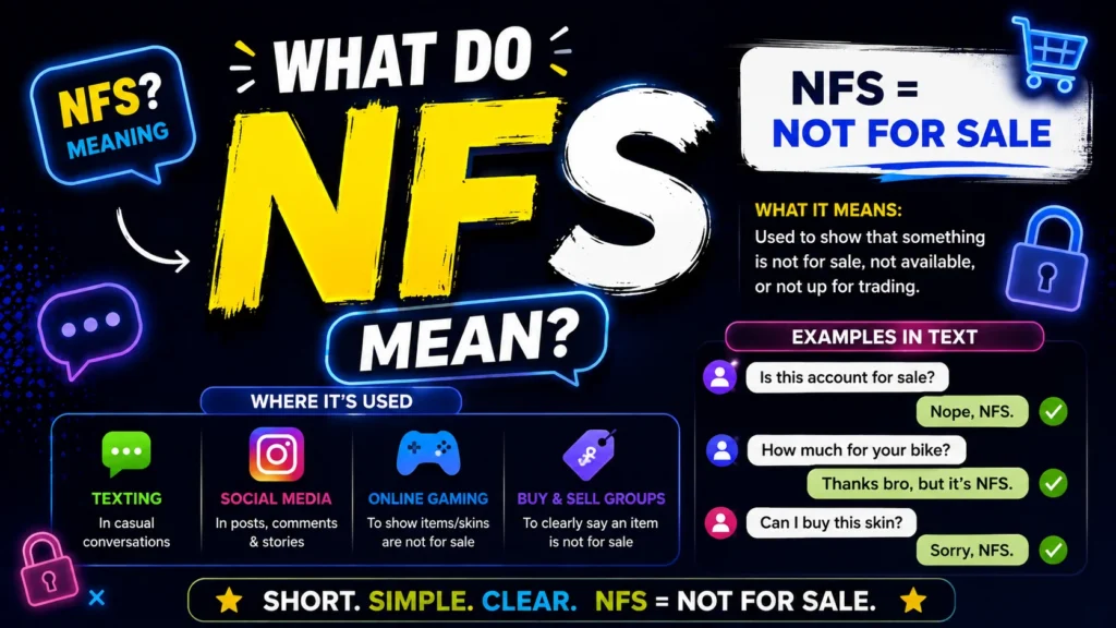 What Do NFS Mean? Texting, TikTok & Chat Meaning Explained