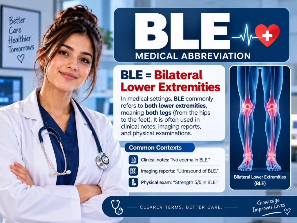 BLE Medical Abbreviation: What Does BLE Mean?