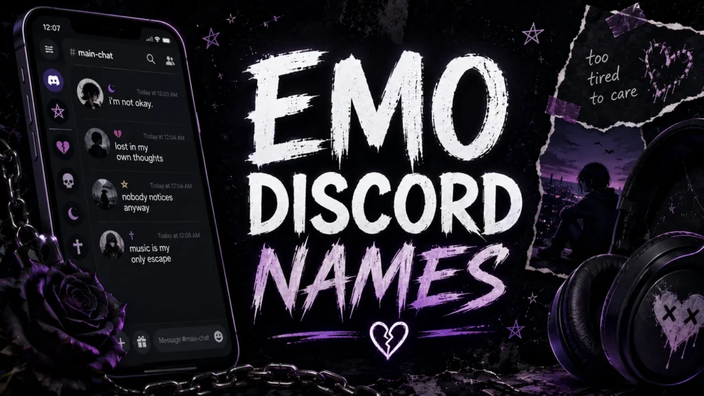 Emo Discord Names: 250+ Dark, Sad & Aesthetic Ideas